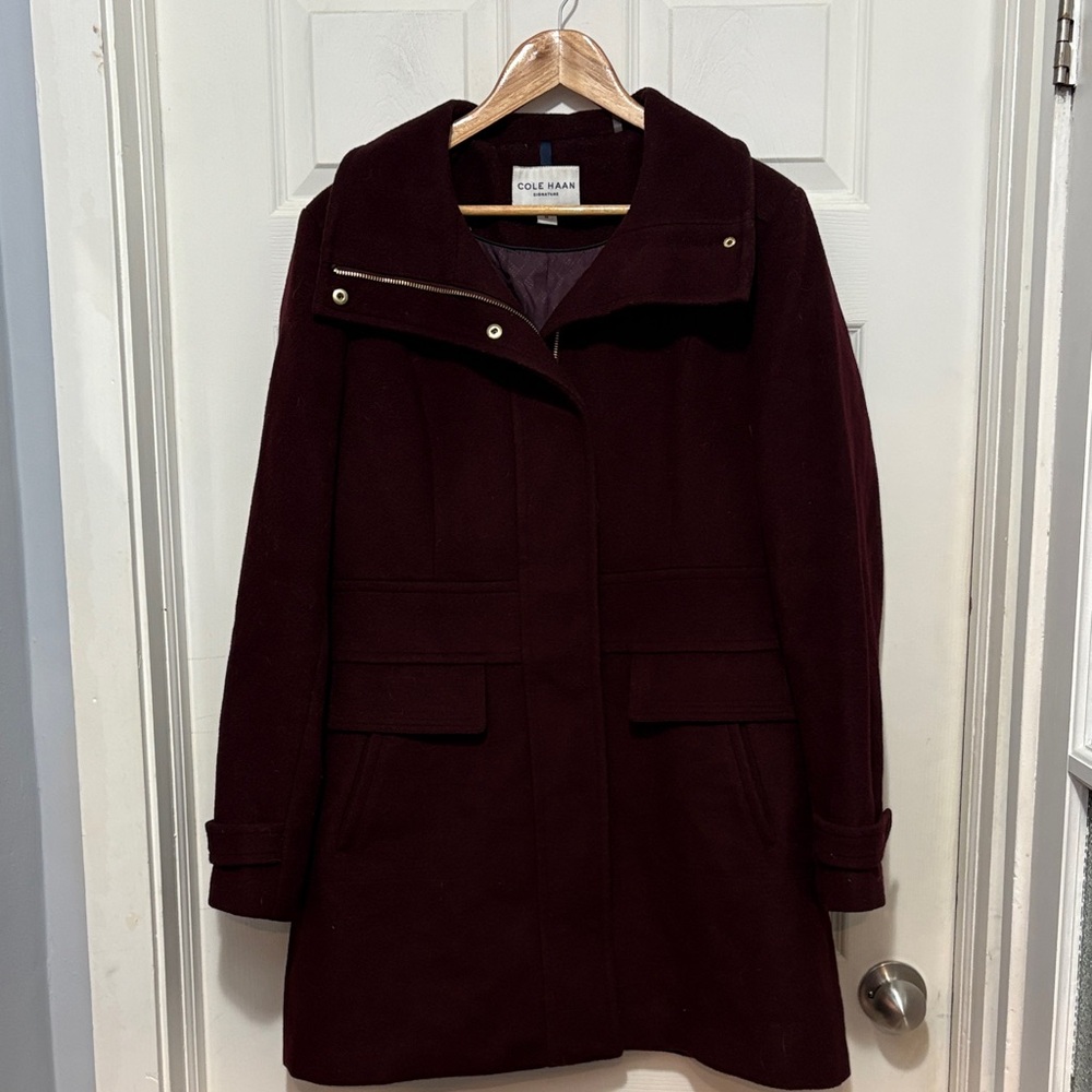 Cole Haan Women's Wool Blend Coat. Size 12